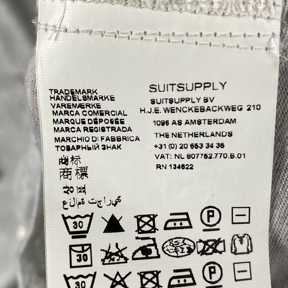 Suitsupply Italian Fabrics Egyptian Cotton Button Shirt Men's Extra Slim 39 15.5 - Picture 9 of 10